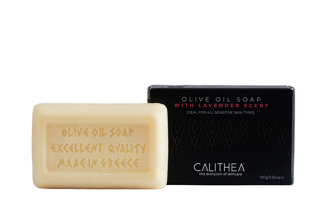 3 Pack 100% NATURAL CALITHEA OLIVE OIL SOAP WITH LAVENDER