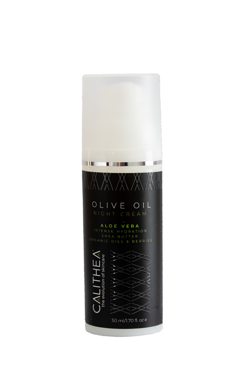 Calithea Olive Oil Night Cream 50ml bottle – 96.7% natural intense hydration